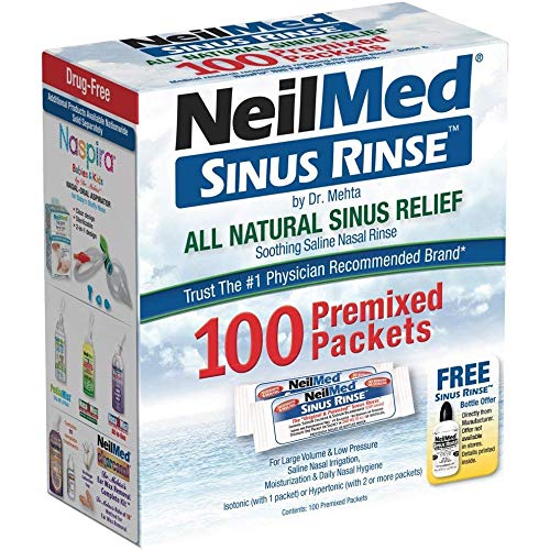 NeilMed Sinus Rinse All Natural Relief Premixed Refill Packets 100 Each (Pack of 3) - //coolthings.us