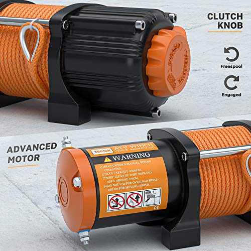 ORCISH 12V 4500lb Electric ATV UTV Synthetic Rope Winch Kits (Synthetic Rope Style)