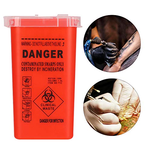 Miniatura 6 de Contenedor de objetos punzantes, contenedores de eliminación de agujas para objetos punzantes, colector de eliminación de agujas de tatuaje, cubo de