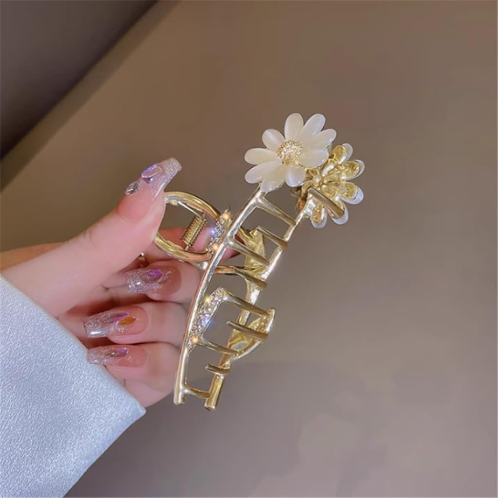 Daisy Flower Super Fairy Grab Clip Hair Clip Female Back of Large Shark Clip Plate Hair Headdresses