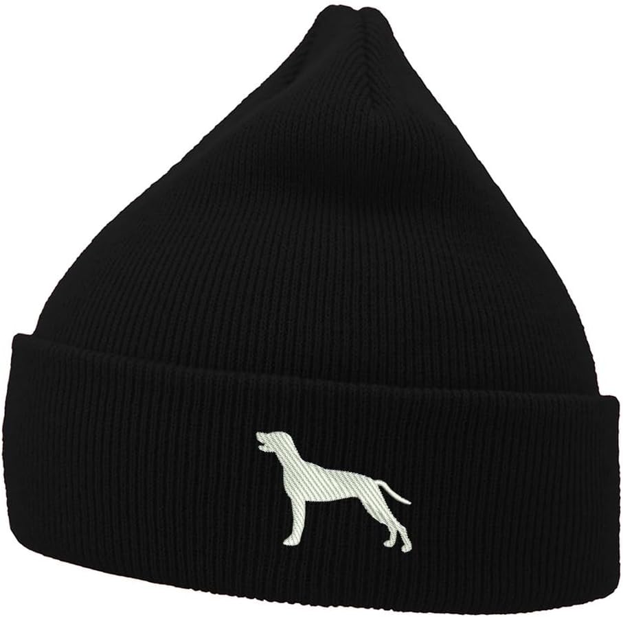 Mens Beanie Knit Hats Weimaraner Dog Embroidered Unisex Casual Beanies Hats for Winter