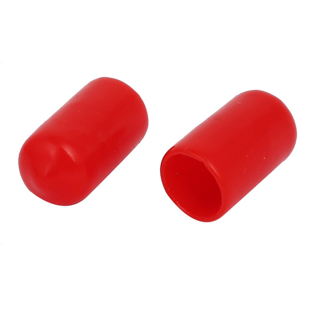 Aexit 10.5mm Inner Cord Management Dia Rubber Insulated End Cap Screw Thread Protector Cover Cable Sleeves Red 50pcs