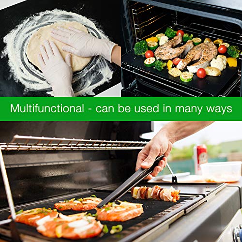 Oven Liners For Bottom Rack Of Gas Electric Oven - 2Х Large Non-Stick Teflon Oven Liners - Heavy Duty Reusable Oven Floor Protector Liner - Oven Bottom Mat #TOP3