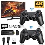 Consola Retro de Juegos Plug and Play Game Stick con 2 Gamepads Inalámbricos, más de 15000 Juegos, más de 40 Emuladores, Salida HDMI 4K, Consola de Videojuegos para TV, Computadora Portátil, Proyector