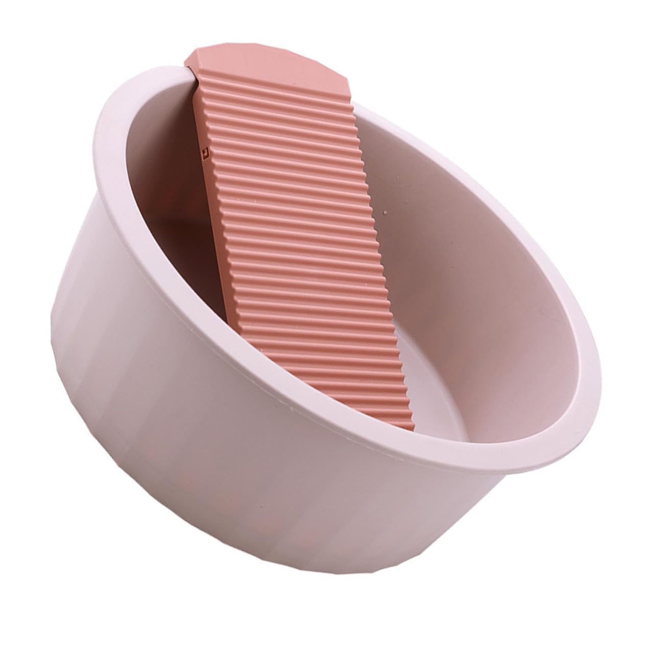 IMIKEYA Bacinella per Lavare i Vestiti in Pp Rosa Multiuso ASSE da Stiro Integrata, per Lavanderia Domestica e Pulizia Efficiente dei Panni