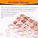maierke 360PCS Crush Washer Oil Drain Plug,18 Sizes Copper Oil Drain Plug Gasket Assortment,Automotive Engine Crush Washers (M6 M8 M10 M12 M14 M16 M18 M20 M22 M24)