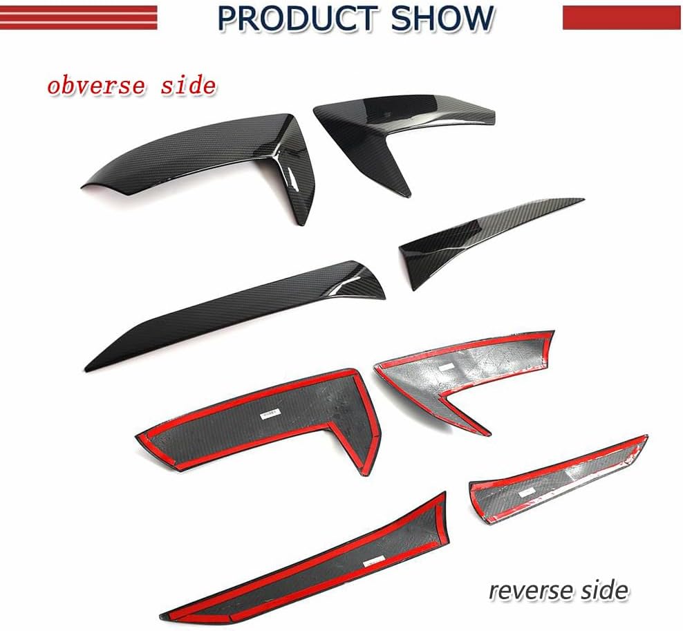 C8 Dry Carbon Fiber Side Fender Vent Door Garnish Compatible with Chevrolet Corvette C8 2 Door 2020-2023 4PCS Exterior Body Side Air Outlet Cover Trim F Factory Outlet