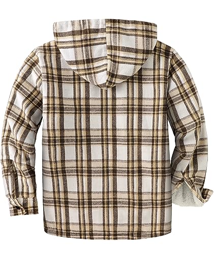 Image of GEEK LIGHTING Men's Flannel Shirts Jacket Sherpa Lined Fleece Plaid Hoodie Long Sleeve Winter Warm Coat