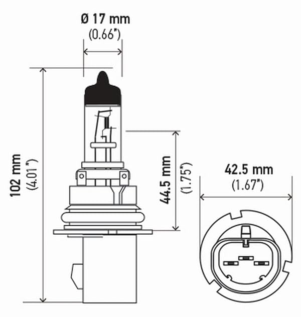 HELLA 9007 100/80WTB Twin Blister High Wattage Bulbs, 12V, 2 Count (Pack of 1) by Hella - Used condition - US$10.59