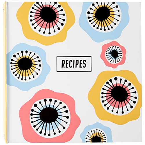 C.R. Gibson Bloom Binder with Sleeves and Recipe Index Cards, 8.5