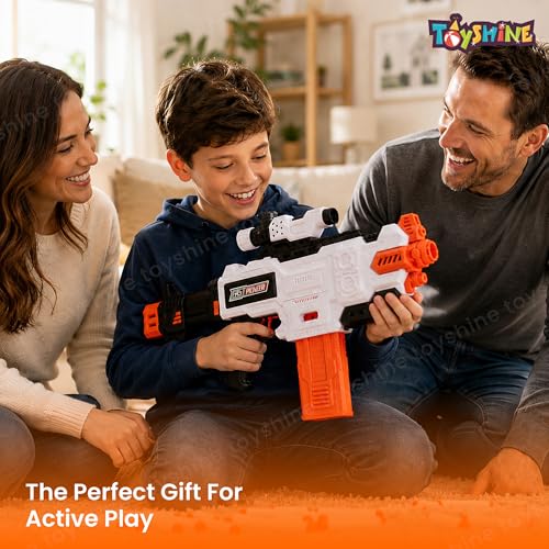 Image of Toyshine 60cm Soft Foam Bullet Blaster Battery Operated Alpha Striker Motorized Toy Gun with 20 Bullets,Targeting Scope Gun for Long Range Shooting Game Toy for Kids 8+ Years