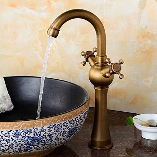 Robinet d'eau chaude et froide en laiton style vintage authentique - 2