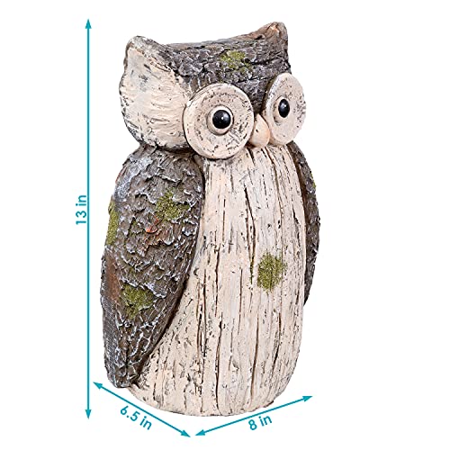Sunnydaze Ophelia The Woodland Owl Garden Statue Decor - Hand-Painted Sculpture For Patio, Lawn, Garden And Indoor Living Spaces - 13-Inch #TOP2