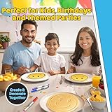 CucinaPro XL Smiley Face Pancake Pan, 10-Inch, Nonstick, Aluminum, With Edible Food Markers, Perfect for Kids' Arts & Crafts, Easy Cleanup - Image 4