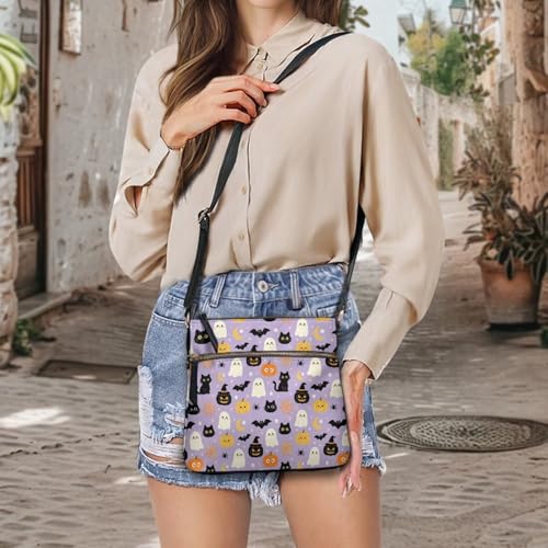 Image of Leather Purses for Women, Leather Hobo Bags for Women Travel Sling Purse Triple Zippered Pockets Shoulder Bag