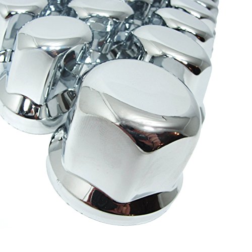 Promo Link - 20 Tapas para Tuercas de Rueda de camión, de Piel Resistente a los arañazos, universales, 33 mm, cromadas, Ancho de Llave