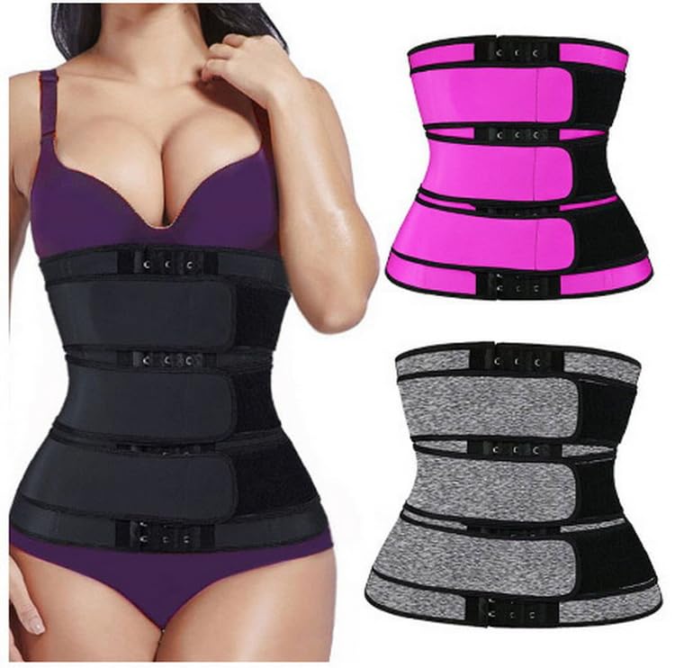 ORANQUE Fajas Reductoras Mujer, Waist Trainer, Corset Mujer con Varias Opciones de Ajuste. Cinturon Mujer, Faja Lumbar Mujer, y Abdominal para Gimnasio, Fitness, Deporte en General. (Negro-XL)