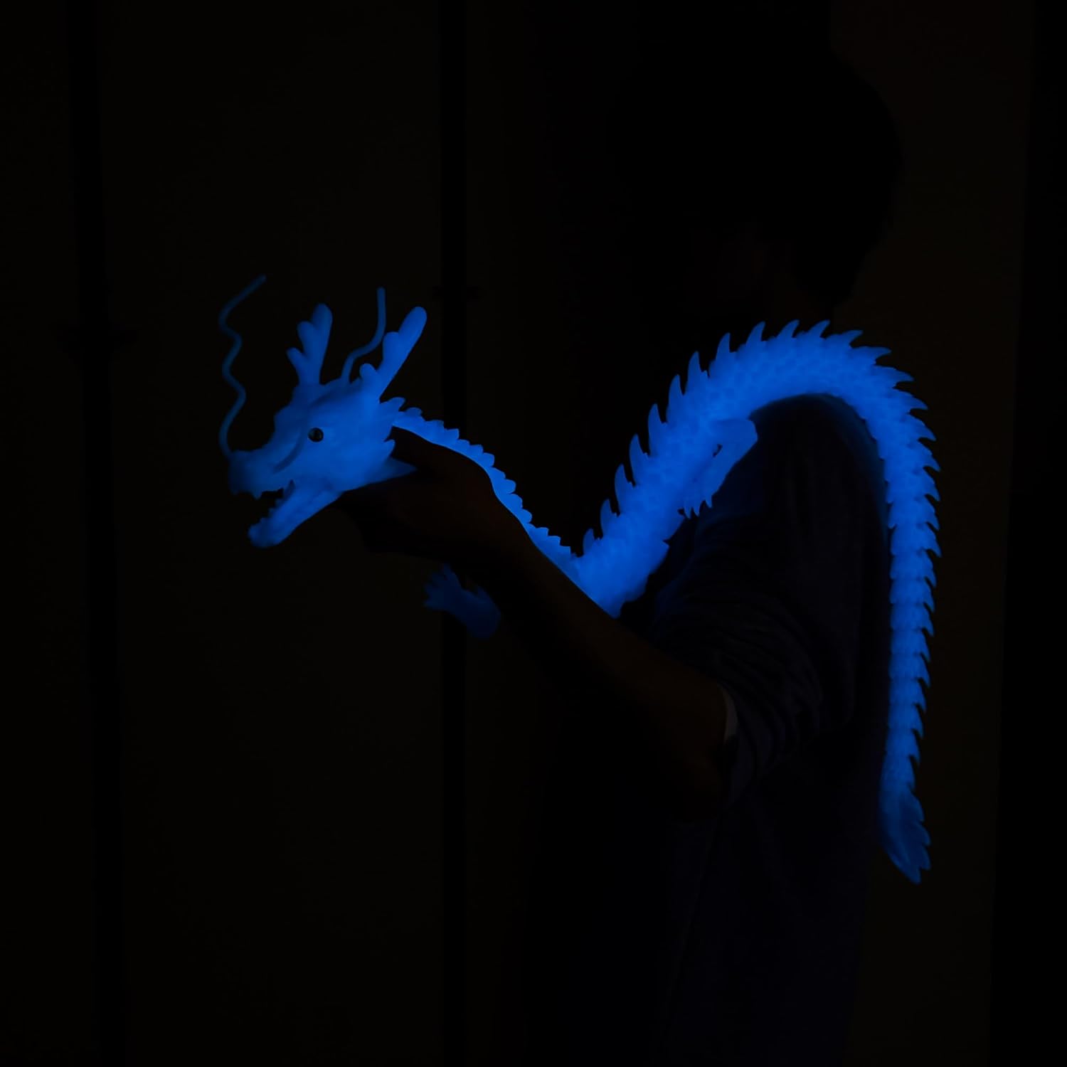 47.5inch Super Large 3D Printed Dragon,Flexible Joint Animal Figurines, Cool Stuff Fun Gift,Home Office Decor,Fidget Toy for Adults Teens Gifts Easter Basket Stuffers (colorfulC)