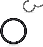 Vista 55 de Forbidden Body Jewelry - Piercing para la nariz de acero quirúrgico 316L con bisagra, 14G, 16G, 18G, diámetro de 15/64, 5/16, 25/64, 15/32 pulgadas