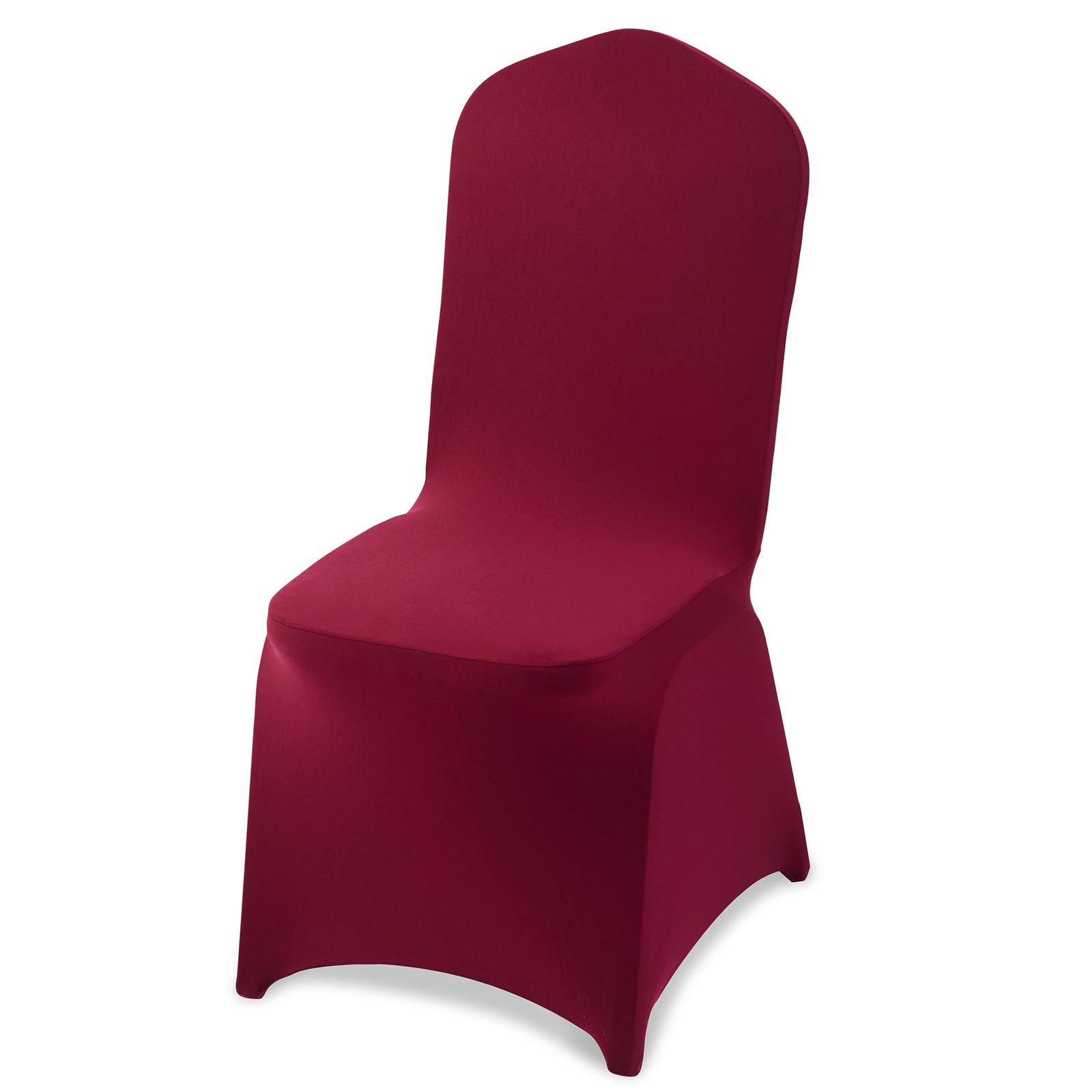 VEVOR Lot de 50 Housse de Chaise Extensible, Couverture Protecteur de Chaise en Polyester et Élasthanne, pour Mariage, Salle à Manger et Banquet, Convient aux Sièges Jusqu'à 51x45x95 cm, Bordeaux