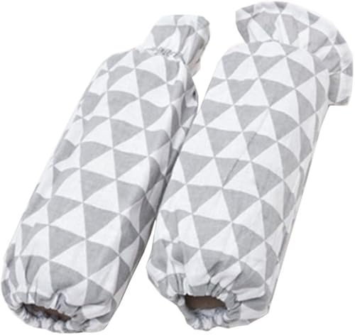 ArknAv Ärmelüberzüge, schützende Überärmel, Armpolster, Armüberzüge, schmutzabweisende Überärmel aus Baumwollleinen, Armüberzüge for die Küche, graues Dreieck