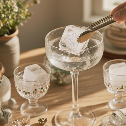Sello personalizado para cubitos de hielo con mango metálico/madera miniatura 5
