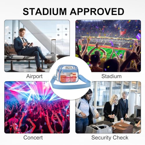 Image of USPECLARE Clear Bag for Stadium Events Clear Sports Fan Handbags Purses