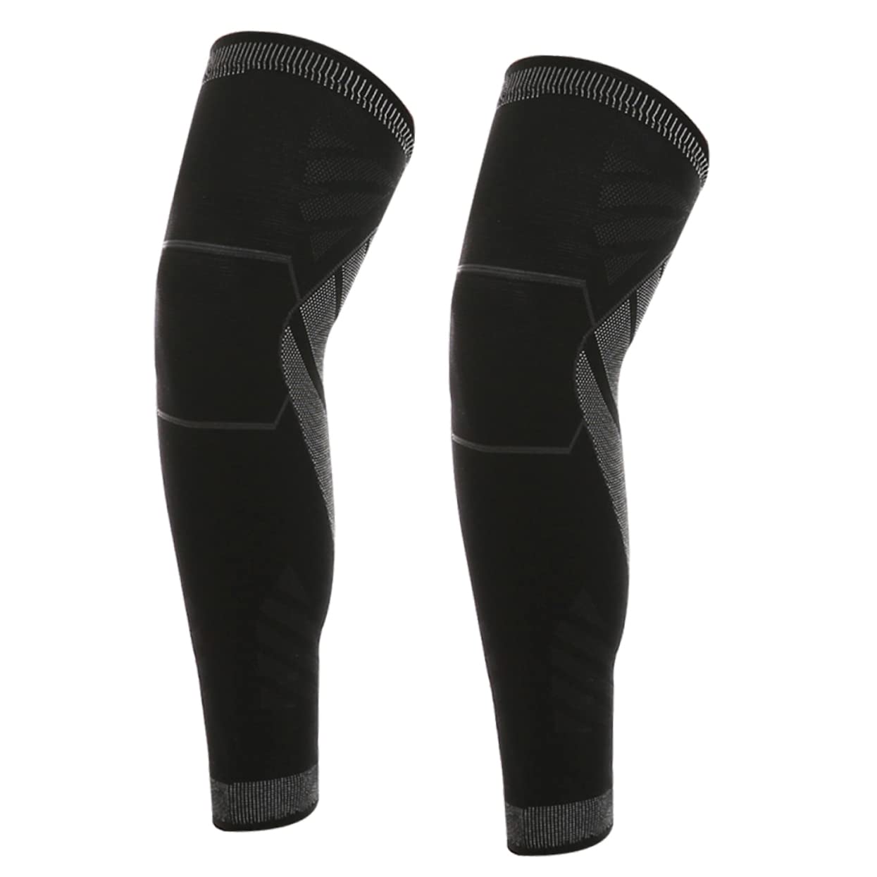 KALLORY 2pcs Non Skid Knee Protective Cushion Pads Lightweight Breathable Knee Cover for Sports Running Basketball Fitness Comfortable Shockproof Design Black