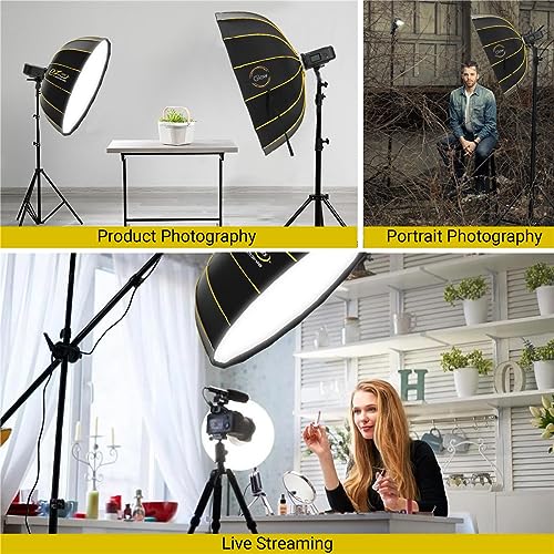 Glow EZ Lock 42" White Beauty Dish Softbox, Quick Release Bowens Mount Softbox with Removable Diffusers, Eggcrate Grid, Deflection Disk, Storage Bag & 1-Year Warranty by Glow - Used condition - Image 5