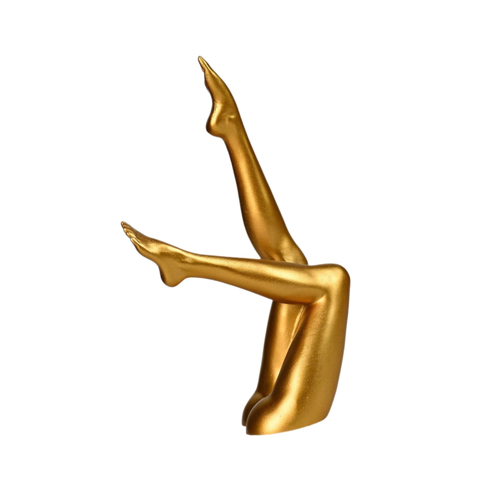 Hsioluted Modern Abstract Female Leg Sculpture Artistic Resin Minimalists Decors for Coffeehouse Bookshelves Gift Collections Elegant Female Leg Statue