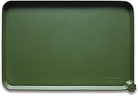 Hoki Found Silicone Pet Food Mat - High-Lip Waterproof Placemat for Dog Cat Bowls, Non-Slip, Easy Clean - Dark Olive