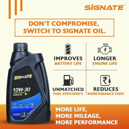 Image of Signate 10W30 4T Scooter Engine Oil 1L | Maximum Engine Protection & Power Formula For High Performance, 1L