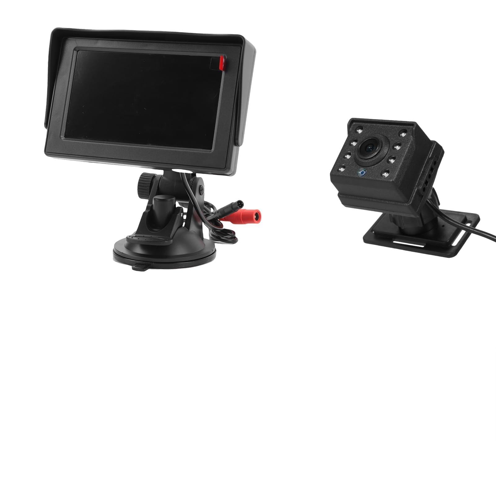 baby car camera 4.3" monitor with 1080p hd night vision 360° rotation and 150° wide viewing angle for newborn baby safety (camera