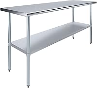 Vista 294 de Mesa de trabajo de acero inoxidable, mesa de metal