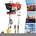Wireless 2 in 1 Electric Hoist with 440 LBS Capacity Steel Electric Lift 510W 110V Electric Hoist with Remote Control & Single/Double Slings for Lifting in Factories, Warehouses, Construction Site