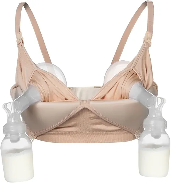 Supermom Silhouette Pumping Bra Hands Free, Adjustable Pumping & Nursing Bra with SimpleClasp for All Breast Pumps
