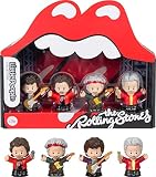 kit harington emilia clarke rolling stone 2012 Juego de figuras de coleccionista Little People de edición especial con cuatro miembros de la icónica banda de rock Rolling Stones