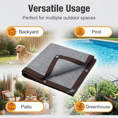 Voile d'ombrage rectangulaire gris pour confort de terrasse - 7