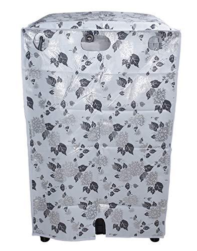 Image of Classic Top Load Washing Machine Cover Suitable for Godrej 6 Kg, 6.5 Kg, 7 Kg, 7.5 Kg (57cmsX56cmsX86cms, Half White & Grey, Medium)