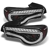AKKON - For 12-20 FR-S GT86 AE86 BRZ JDM Black Bezel Rear LED Light Tube Design Full LED Tail Lights Brake Lamps