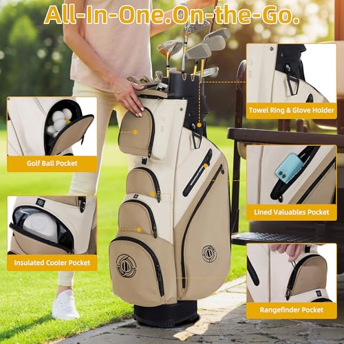 Image of Shopsource 14 Way Golf Cart Bag with Molded Lock Top n Upgrade 900D Oxford