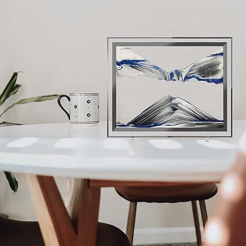 Miniatura 5 de Laenshi Feili - Cuadro artístico de arena en movimiento de mar profundo, dinámico, 4D, paisajes de arena, para oficina, escritorio, decoración