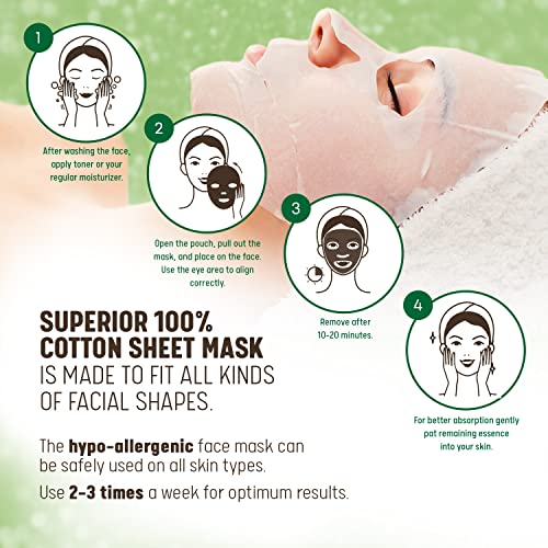Feuchtigkeitsmaske BeautyKei – Koreanische Tuchmasken im 10er Set