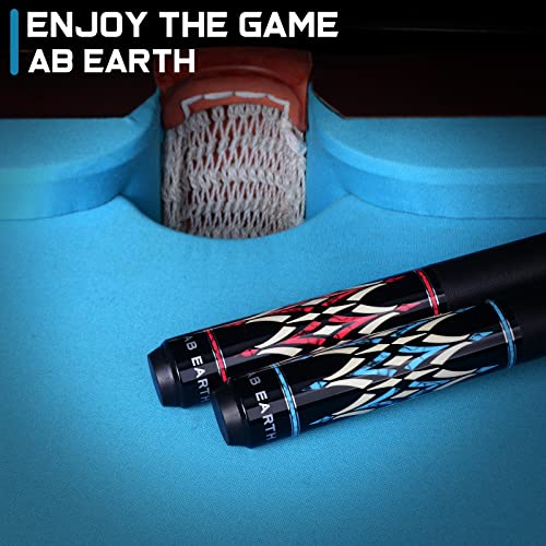 Ab Earth 58" Pool Cue Stick Canadian Maple 13Mm Tip Billiard Cue With Irish Linen Wrap (Blue, 19Oz) #TOP5