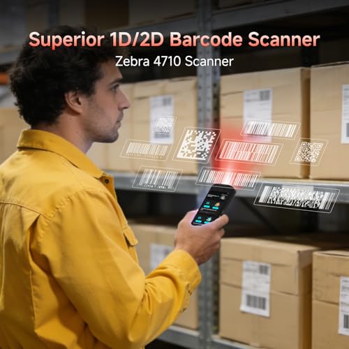 Arrvel Android 15 Barcode Scanner T50C, Handheld PDA Mobile Computer, Zebra SE4710 1D/2D Engine, 5” Touchscreen Data Terminal IP65 w/4G LTE WiFi BT NFC for Retail Logistics Inventory Warehouse WMS