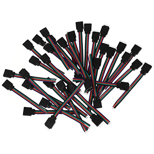 Conector para tira de LED RGB 5050 adaptador 4 pines cable macho hembra de iluminación