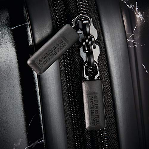 American Tourister Moonlight Hardside Expandable Luggage With Spinner Wheels, Black Marble, Checked-Medium 24-Inch #TOP5