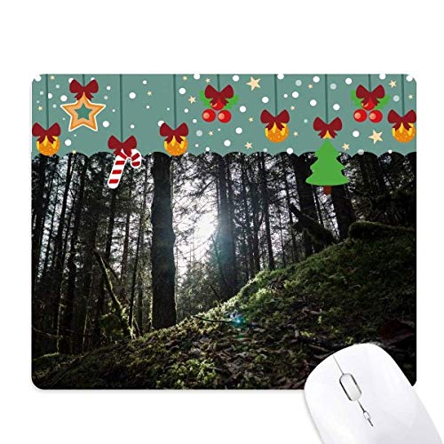 Tapis de souris de jeu paysage vert foncé | Grand sous-main de bureau motif nature
