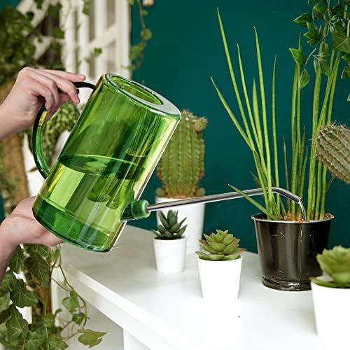 Byhagern 1L Garden Watering Can, Flower and Plants Watering Can with Stainless Steel Long Spout, Large Capacity Watering Can for Indoor/Outdoor