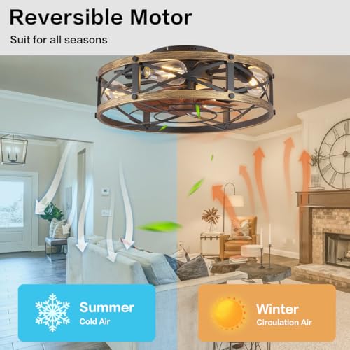 Caged-Ceiling-Fan-with-Light-Modern-Fandelier-Flush-Mount-Ceiling-Fans-with-Lights-and-Remote-Farmhouse-Low-Profile-Bladeless-Ceiling-Fans-with-Lights-for-Bedroom-Living-Room Caged Ceiling Fan with Light Modern Fandelier Flush Mount Ceiling Fans with Lights and Remote Farmhouse Low Profile Bladeless Ceiling Fans with Lights for Bedroom Living Room